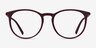 Dialogue Aubergine PlasticEyeglass Frames from EyeBuyDirect, Front View