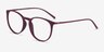 Dialogue Aubergine PlasticEyeglass Frames from EyeBuyDirect, Angle View