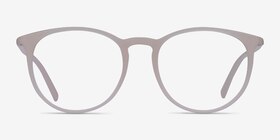 Dialogue Matte Clear Plastique Montures de lunettes de vue d'EyeBuyDirect, Vue de Face