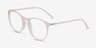 Dialogue Matte Clear PlastiqueMontures de lunettes de vue d'EyeBuyDirect, Vue d'Angle