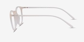 Dialogue Matte Clear Plastique Montures de lunettes de vue d'EyeBuyDirect, Vue de Côté