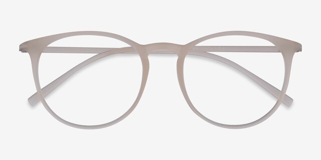 Dialogue Matte Clear PlastiqueMontures de lunettes de vue d'EyeBuyDirect, Vue Rapprochée
