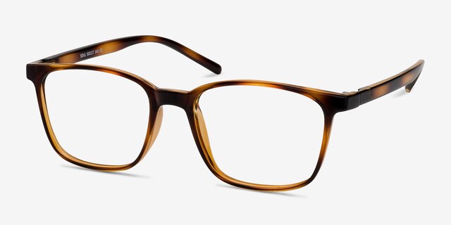 Soul Black Brown PlasticEyeglass Frames from EyeBuyDirect, Angle View