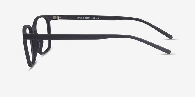 Soul Black PlasticEyeglass Frames from EyeBuyDirect, Side View