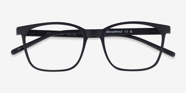 Soul Black PlasticEyeglass Frames from EyeBuyDirect, Closed View