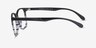 Character Black Navy PlasticEyeglass Frames from EyeBuyDirect, Side View
