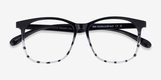 Character Black Navy PlasticEyeglass Frames from EyeBuyDirect, Closed View