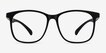 Character Matte Black PlasticEyeglass Frames from EyeBuyDirect, Front View