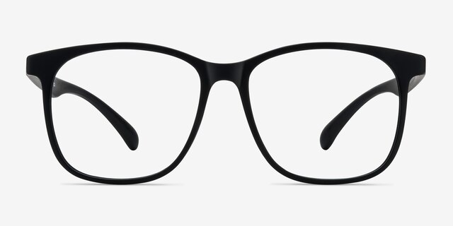 Character Matte Black PlastiqueMontures de lunettes de vue d'EyeBuyDirect, Vue de Face