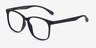 Character Matte Black PlastiqueMontures de lunettes de vue d'EyeBuyDirect, Vue d'Angle
