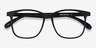 Character Matte Black PlastiqueMontures de lunettes de vue d'EyeBuyDirect, Vue Rapprochée