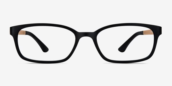 Clover Black & Apricot Plastic Eyeglass Frames