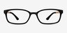 Clover Black & Apricot PlasticEyeglass Frames from EyeBuyDirect, Front View