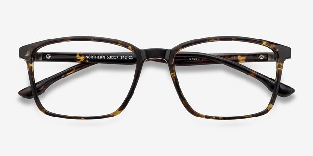 Northern Golden Tortoise PlasticEyeglass Frames from EyeBuyDirect, Closed View