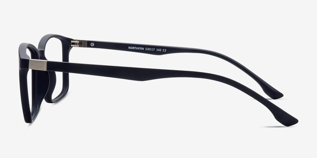 Northern Matte Navy PlasticEyeglass Frames from EyeBuyDirect, Side View