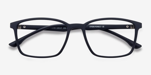 Northern Matte Navy PlasticEyeglass Frames from EyeBuyDirect, Closed View