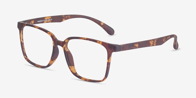 Magnus Matte Tortoise PlasticEyeglass Frames from EyeBuyDirect, Angle View