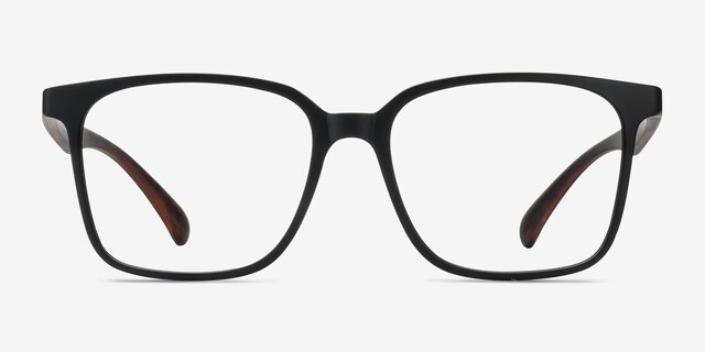 Magnus Matte Black PlasticEyeglass Frames from EyeBuyDirect, Front View