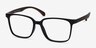 Magnus Matte Black PlasticEyeglass Frames from EyeBuyDirect, Angle View