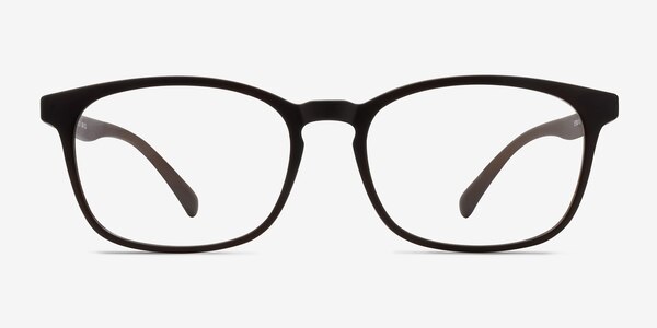 Forest Matte Brown Plastic Eyeglass Frames
