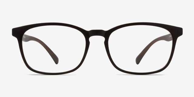 Forest Matte Brown PlasticEyeglass Frames from EyeBuyDirect, Front View