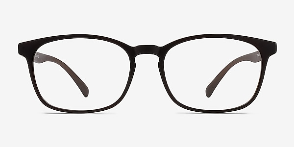 Forest Matte Brown Plastic Eyeglass Frames