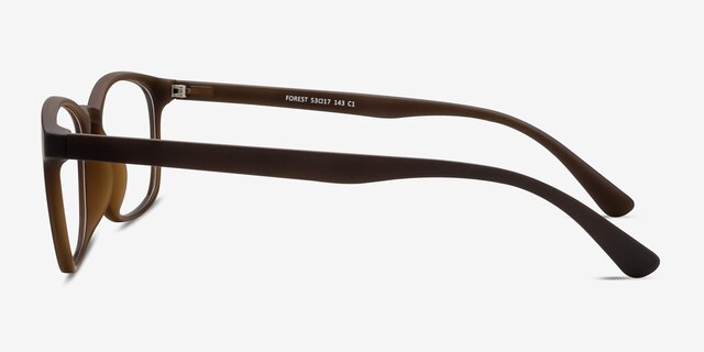 Forest Matte Brown PlasticEyeglass Frames from EyeBuyDirect, Side View