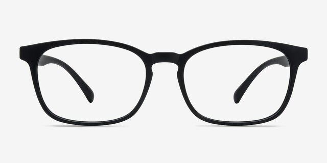Forest Matte Black PlastiqueMontures de lunettes de vue d'EyeBuyDirect, Vue de Face