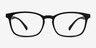 Forest Matte Black PlastiqueMontures de lunettes de vue d'EyeBuyDirect, Vue de Face