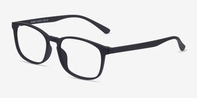 Forest Matte Black Plastique Montures de lunettes de vue d'EyeBuyDirect, Vue d'Angle