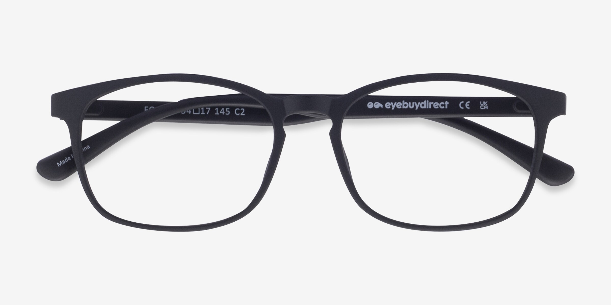 Forest Rectangle Matte Black Full Rim Eyeglasses | Eyebuydirect Canada