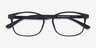 Forest Matte Black PlastiqueMontures de lunettes de vue d'EyeBuyDirect, Vue Rapprochée