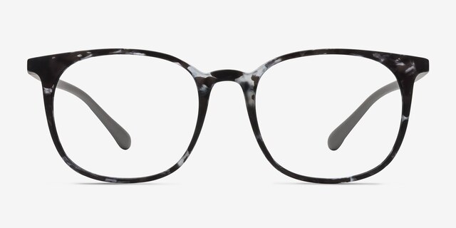 Cheer Swirled Gray PlastiqueMontures de lunettes de vue d'EyeBuyDirect, Vue de Face