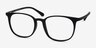 Cheer Matte Black PlasticEyeglass Frames from EyeBuyDirect, Angle View