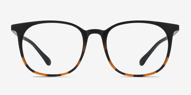 Cheer Black Tortoise PlasticEyeglass Frames from EyeBuyDirect, Front View