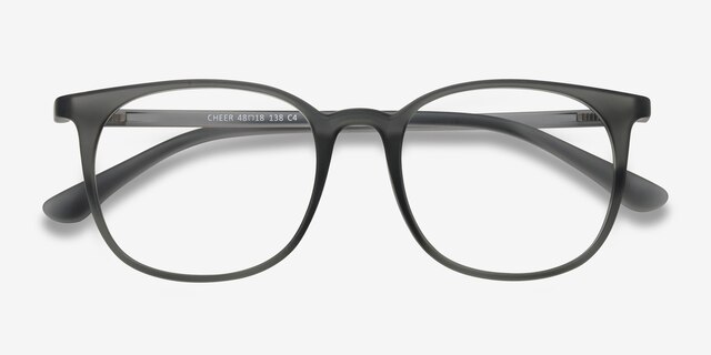 Cheer Matte Ash PlasticEyeglass Frames from EyeBuyDirect, Closed View