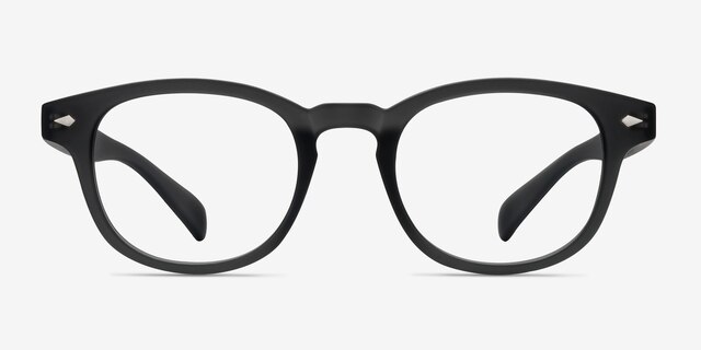 Atomic Matte Gray PlasticEyeglass Frames from EyeBuyDirect, Front View