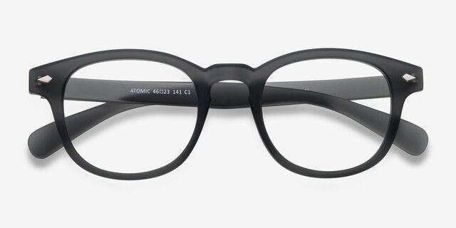 Atomic Matte Gray PlasticEyeglass Frames from EyeBuyDirect, Closed View