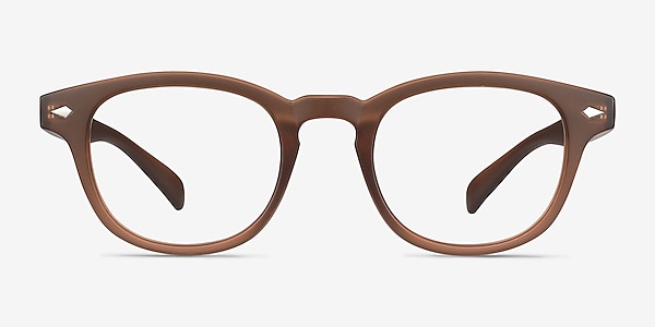 Atomic Matte Brown Plastic Eyeglass Frames