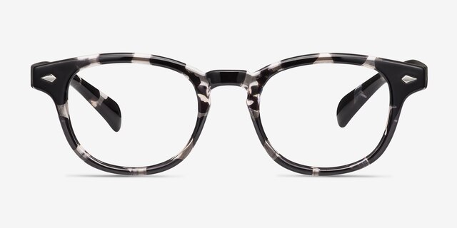 Atomic Gray Floral PlasticEyeglass Frames from EyeBuyDirect, Front View