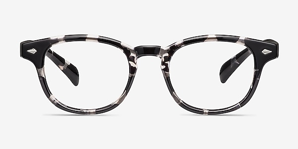 Atomic Gray Floral Plastique Montures de lunettes de vue