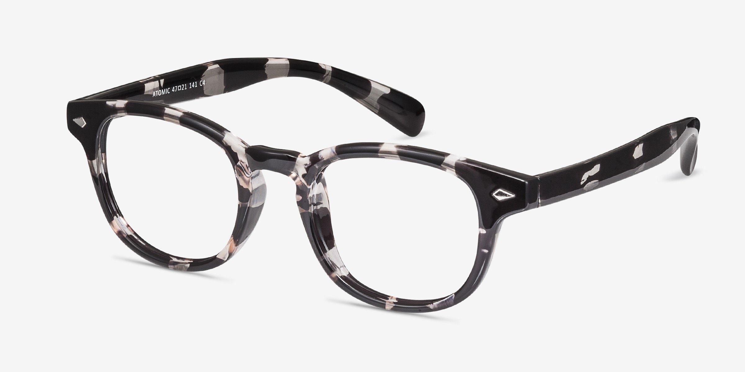 Atomic Gray Floral Full Rim Eyeglasses | Eyebuydirect Canada