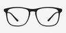 Ghent Matte Black PlasticEyeglass Frames from EyeBuyDirect, Front View