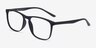 Ghent Matte Black PlasticEyeglass Frames from EyeBuyDirect, Angle View