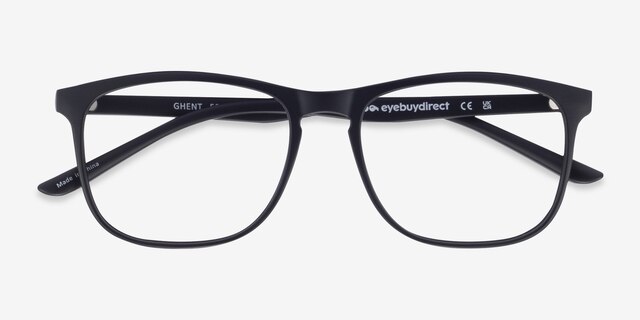 Ghent Matte Black PlasticEyeglass Frames from EyeBuyDirect, Closed View