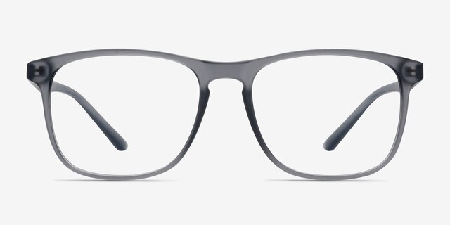 Ghent Matte Gray PlastiqueMontures de lunettes de vue d'EyeBuyDirect, Vue de Face