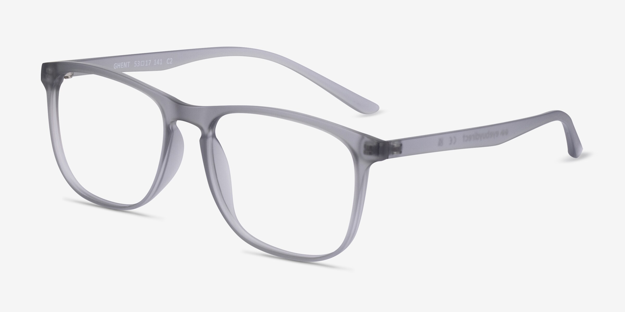 Men\'s Square Plastic Frame Classic Gray Glasses, , Da Taurus Square Gray/Clear Eyeglasses | GlassesShop main image 4
