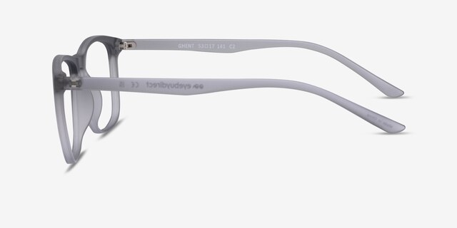Ghent Matte Gray PlastiqueMontures de lunettes de vue d'EyeBuyDirect, Vue de Côté