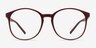 Days Matte Red PlastiqueMontures de lunettes de vue d'EyeBuyDirect, Vue de Face