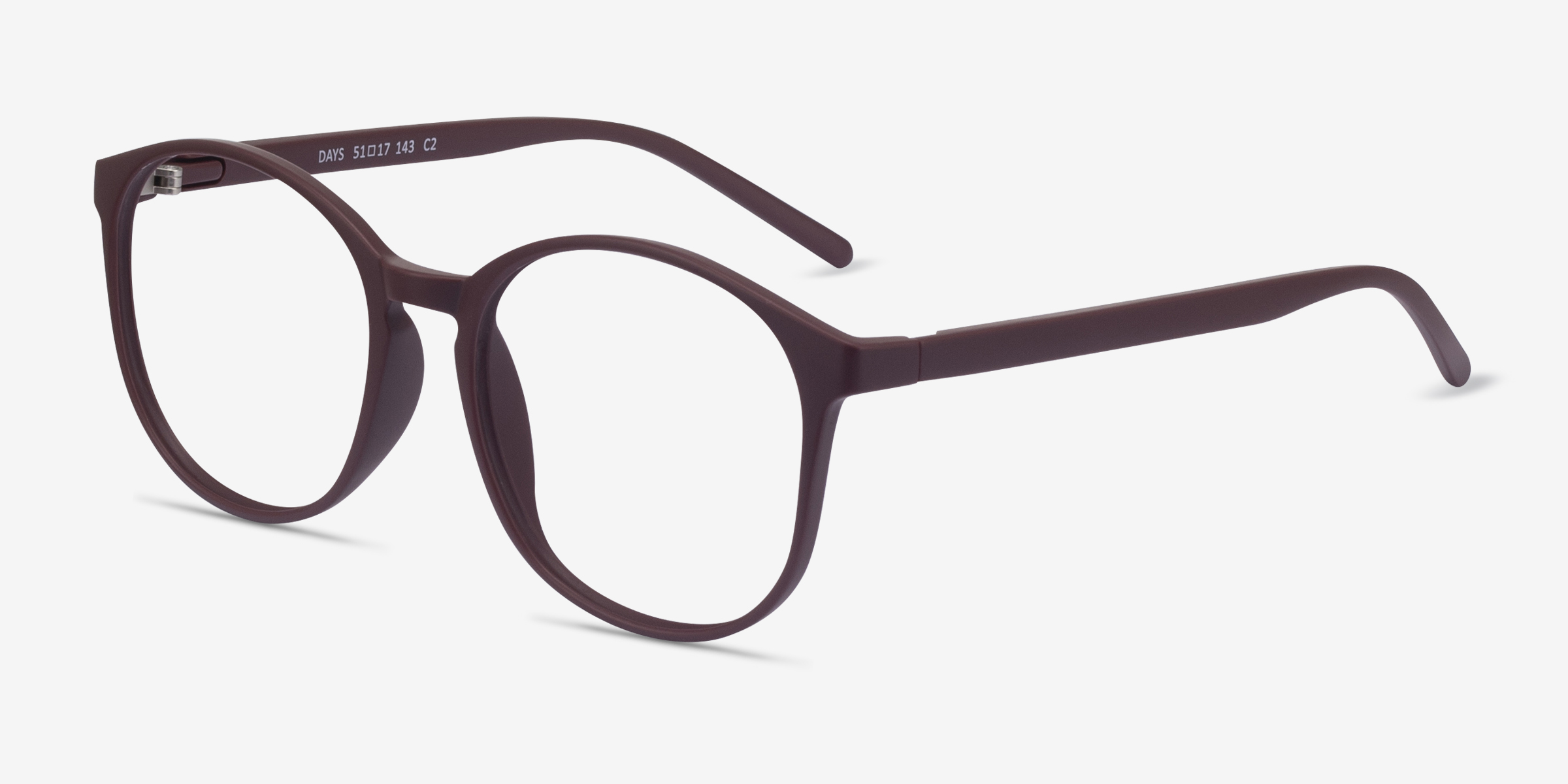 Days Round Matte Red Full Rim Eyeglasses Eyebuydirect